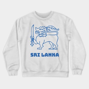 Sri Lanka flag lion with sword Crewneck Sweatshirt